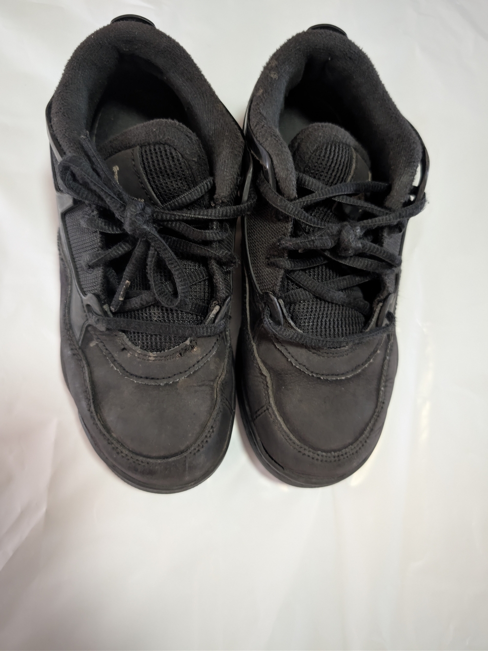 Jordan Kids Black Mesh and Nubuck Sneakers